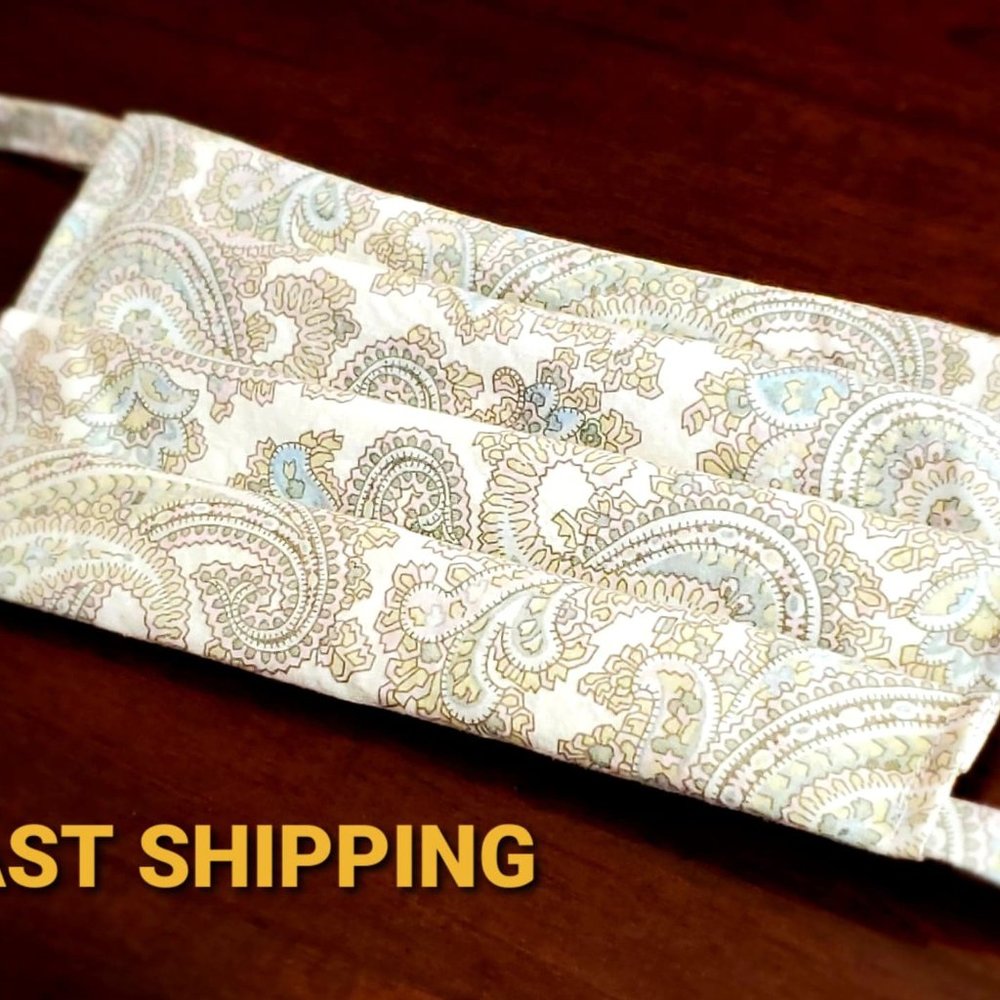 Double layered reusable face mask, 100% Cotton
